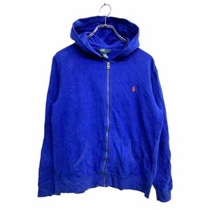 POLO RALPH LAUREN ジップアップパーカー XLサイズ ポロラルフローレン ジュニアサイズ ブルー 古着卸 アメリカ仕入 t2410-3339