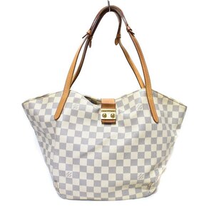 ルイヴィトン LOUIS VUITTON ダミエ アズール サリナGM トートバッグ キャンバス 白 ホワイト N41209 レディース