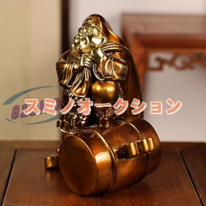 仏像 大黒天 子 真鍮材質 開運招福七福神 総高20.5cm