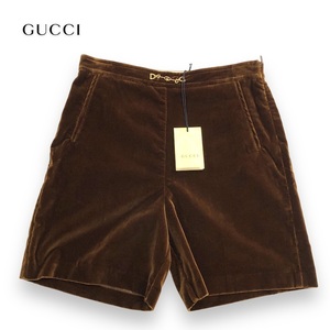 【IT0S8ATQQPO0】未使用 GUCCI グッチ ベロアショート パンツ タグ付き 12