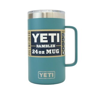 102806k4 展示未使用品 YETI イエティ RAMBLER 24oz MUG グリーン 蓋付き マグ タンブラー アウトドア キャンプ用品 水筒