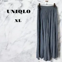 【美品】UNIQLO グレー スカンツ スカートみたいなズボン【XL】