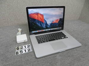 MacBook Pro A1286◆ CS6 ＆Office付◆15.4型◆PC1台で、ダブル Mac OS X & Windows10◆高速2.66GHz / 6GB / 爆速SSD 512GB 