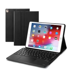 EWiNR 最新型 iPad第9世代 iPad10.2/10.5インチキーボードケース JIS基準日本語配列 第8世代2020 bluetoothキーボード タッチパッド搭載 脱着式 2台のiOSデバイス切り替え ipad air3 ipad pro ブラック