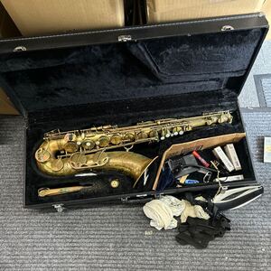 01658 Henri Selmer Paris TVI テナーサックス セルマー 現状ジャンク品　動作未確認　 ハードケース付 アンティーク　