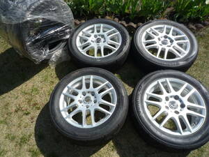 ★ ハンコック Ventus TD 195/55R15 シュナイダー １５インチ6J 114.3-5H スイスポZC31S、シビックEK9、DC2 走行会 栃木～手渡 のみ★