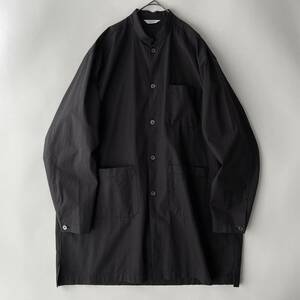 【美品】FUJITO -SHIRT CORT- size/2 (ka) フジト シャツコート ショップ ワーク アトリエ バンドカラー ビッグ オーバー コットン 日本製