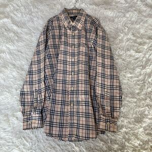 【1円】Burberry バーバリー シャツ チェック 長袖 チェック柄 長袖シャツノバチェック ベージュ M 