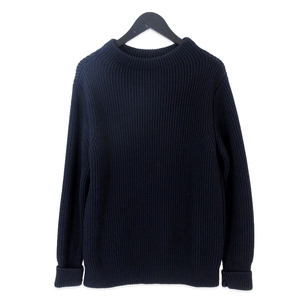 ANDERSEN-ANDERSEN アンデルセンアンデルセン クルーネックニット イタリア製 5G Crewneck NAVY 両畦編み ネイビー S 20019095