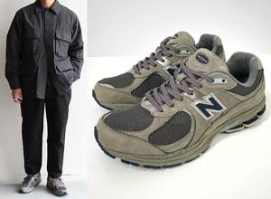 【27.5cm／良品】new balance ニューバランス ML2002RA グレー レザースニーカー