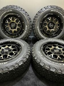 ★LT225/70R16 102/99R BFGoodrich/All-Terrain T/A KO2 19年製 RAYS TEAM DAYTONA 16インチ 7J +37 114.3 5H 夏タイヤ 4本 デリカ(1-F860)