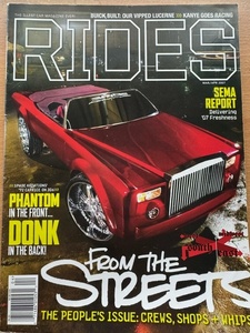 洋書　『 RIDES 』　2007年3,4月号　カスタムカー雑誌　　アメ車、DUB、セレブレティ、ラグジュアリー、DONK、LOWRIDER　　中古