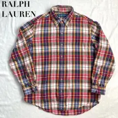 RALPH LAUREN BDチェックネルシャツ XL CUSTOM FIT