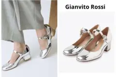 ✨新品✨Gianvito Rossi✨メリージェーン パンプス✨シルバー✨36