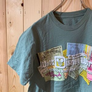 [KWT1997] Hanes プリント半袖Tシャツ レディース セージグリーン S ポス