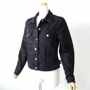 M3-NZ150 ザラ ZARA デニム ジャケット 上着 ブラック 黒 M レディース