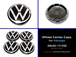 ◆ 【送料198円～】 VW 純正 ホイール センターキャップ 66mm 5H0 601 171 FOD 4個 新品 ◆ ゴルフ８ 5H0601171FOD 5G0601171XQI 互換