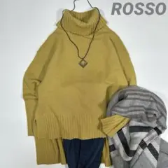 ROSSO ウールカシミヤスリットタートルニット フリーサイズ レディース