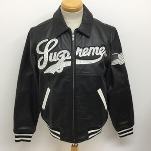 シュプリーム 16SS Uptown Atuded Leather Varsity Jacket ロゴスタッズ ラムレザー ジャケット ジャケット、上着 ジャケット、上着 S