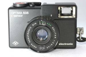 6-3★206-10 アグファ Agfa 　Optima 535 Sensor Ekectronic(no.13056)/ASA Solitar 1:2.8/40 Agfa Paratronic Din