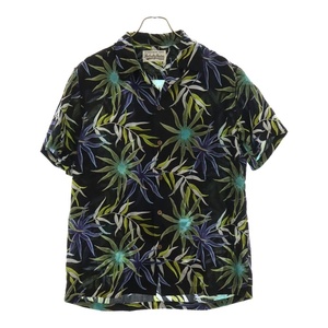 WACKO MARIA ワコマリア 16SS PRINTED FLOWER S/S HAWAIIAN SHIRT フラワープリント 半袖ハワイアンシャツ ブラック