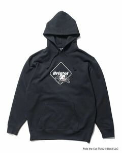 XL 新品 送料無料 FCRB 23AW FELIX THE CAT SUPPORTER SWEAT HOODIE BLACK SOPHNET F.C.R.B. ブリストル F.C.Real Bristol パーカー