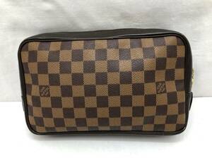 LOUIS VUITTON ダミエ エベヌ トゥルーストワレット ポーチ N47623 クラッチ セカンドバッグ マルチポーチ ルイヴィトン SS-287738