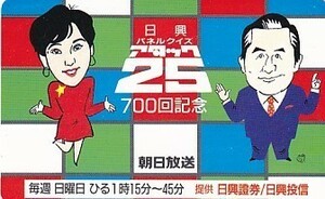 ●パネルアタック25 700回記念 児玉清 朝日放送テレカ