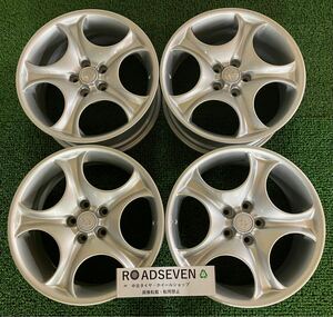 ★TGF 希少 18インチ 114.3/5H ★18×8J +35 PCD114.3 5穴 ハブ:約67mm(バブリングタイプ) 4本Set アルミホイール 中古 ★送料無料