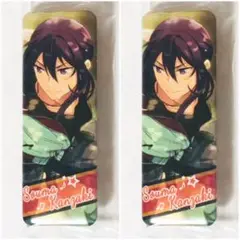 新品★あんスタ★紅月【神崎颯馬】ロング缶バッジ★ロングカンバッジ★2点セット