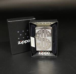 ※ 未使用！ ZIPPO Swarovski elements $　ドル スワロフスキー クリスタル crystal ジッポー　 オイルライター 【B8904B】