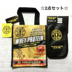 ゴールドジム トートバッグ + マルチケース　2点セット　新品♪