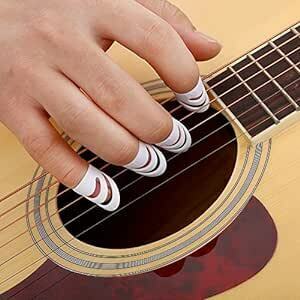 Wbestexercises サムピック ギターフィンガー ピック プラスチックフィンガー ピック 指プロテクター 4個入/セット
