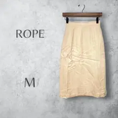 ROPE 【M】　シルク混　タイトスカート　無地　オフィスカジュアル　シンプル