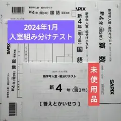 2023年サピックス　新4年生 現3年生　新学年入室組分けテスト　新小4 小3