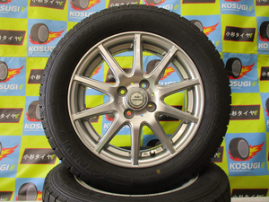 １５インチ中古スタッドレスセット　185/60R15　グッドイヤー　ナビ7　5.5-15　4H100　+42　エアノバ