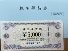 早稲田アカデミー　株主優待券 10000円