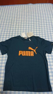 〇♪137☆未使用・保管品☆PUMA☆COTTON100　半袖Tシャツ　濃青130