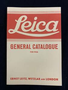 ライカ Leitz General Catalogue 1936年 大変珍しいライカ総合カタログ全95ページ 美品