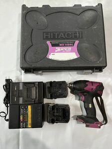 中古 日立工機 HITACHI WR14DSL 14.4V コードレスインパクトレンチ バッテリー2ヶ 充電器付き