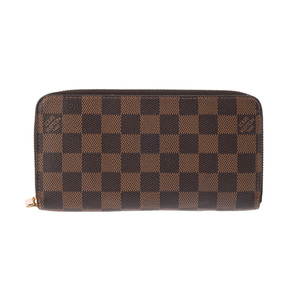 LOUIS VUITTON ルイヴィトン ダミエ ジッピーウォレット 旧型 ブラウン N60015 ユニセックス ダミエキャンバス 長財布 Bランク 中古 銀蔵