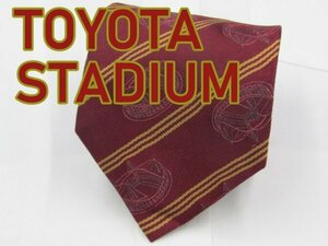 【トヨタ】 OC 667 トヨタスタジアム TOYOTA STADIUM ネクタイ 赤系 ストライプ ジャガード