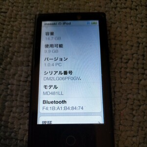 iPod nano MD481LL 通電OK。写真の通り。ゴミジャンク品