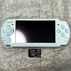 〈ほぼ未使用・極美品・動作確認済・最終型〉PSP-3000 本体 パールホワイト ＋メモリースティック PRO DUO 16GB PlayStation Portable 薄型