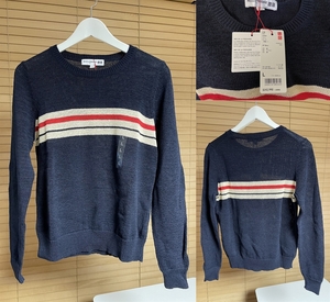 【新品 定価3,289円 国内正規品】UNIQLO ユニクロ INES DE LA FRESSANGE イネス・ド・ラ・フレサンジュ 251-407385 ライン セーター 長袖 L