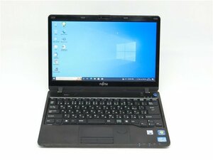 カメラ内蔵/13.3型/軽く薄いノートPC/Win10/USB3.0/HDMI/高速SSD128/4GB/2世代i3/FMV　SH54/G　MS office2021ProPlus搭載　動作良品