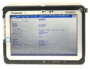 NT:Panasonic TOUGHBOOK CF-20 10.1型 Core i5-7Y57 1.2GHz/メモリ：4GB/SSD 無 /無線/内蔵カメラ/タッチパネルノートパソコン ジャンク