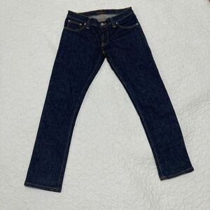 Nudie Jeans tight long john ヌーディージーンズタイトロングジョン スキニー イタリア製 濃紺　w29