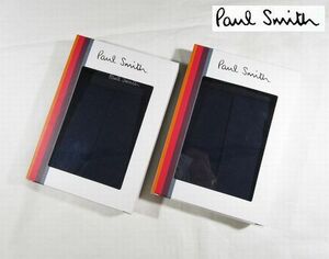 ◇e161新品 国内正規品 定価6,600円ポールスミス Paul Smith ショートボクサーパンツ2枚セット【L】紺 ブランドロゴ マルチストライプ