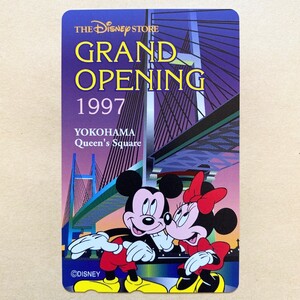 【未使用】テレカ 50度 ディズニーストア グランドオープニング 1997 横浜クイーンズスクエア店 7,000枚限定版 ミッキーマウス　